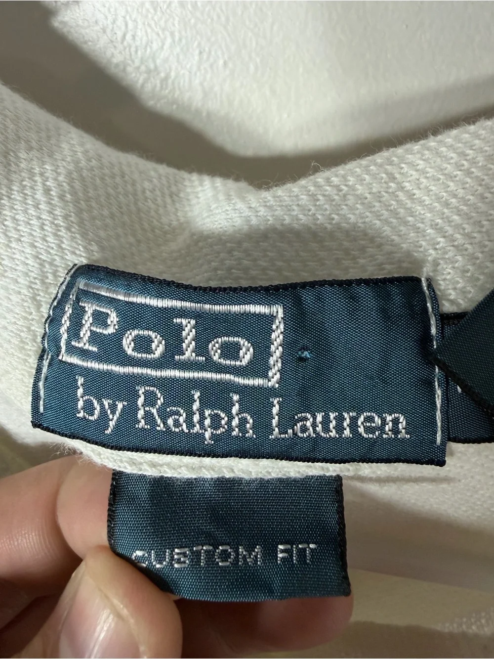 Polo Ralph Lauren Linen Blend Pocket Polo Shirt White‎ Crest Custom Fit L